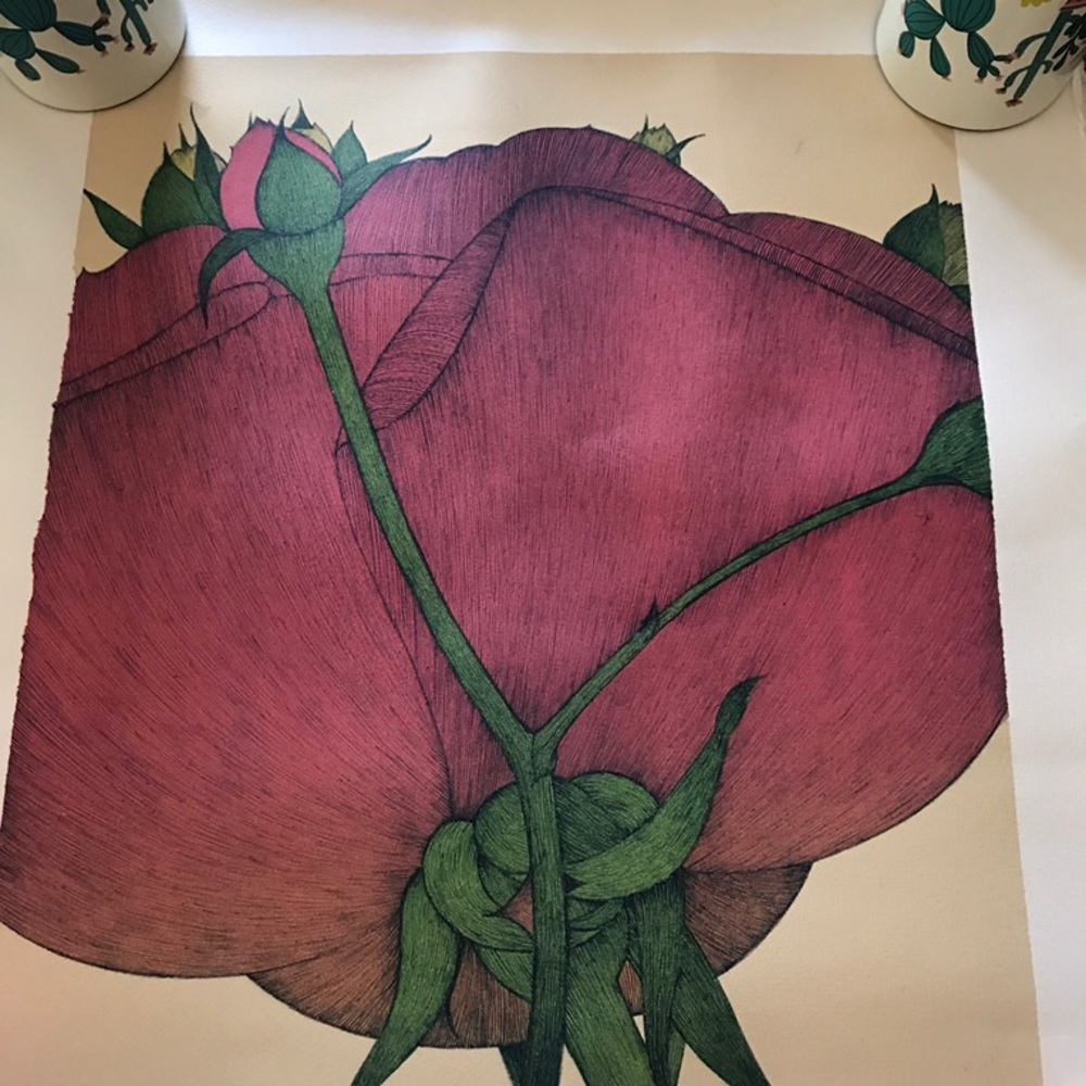 Art Hansen signed and numbered print “Five Roses”